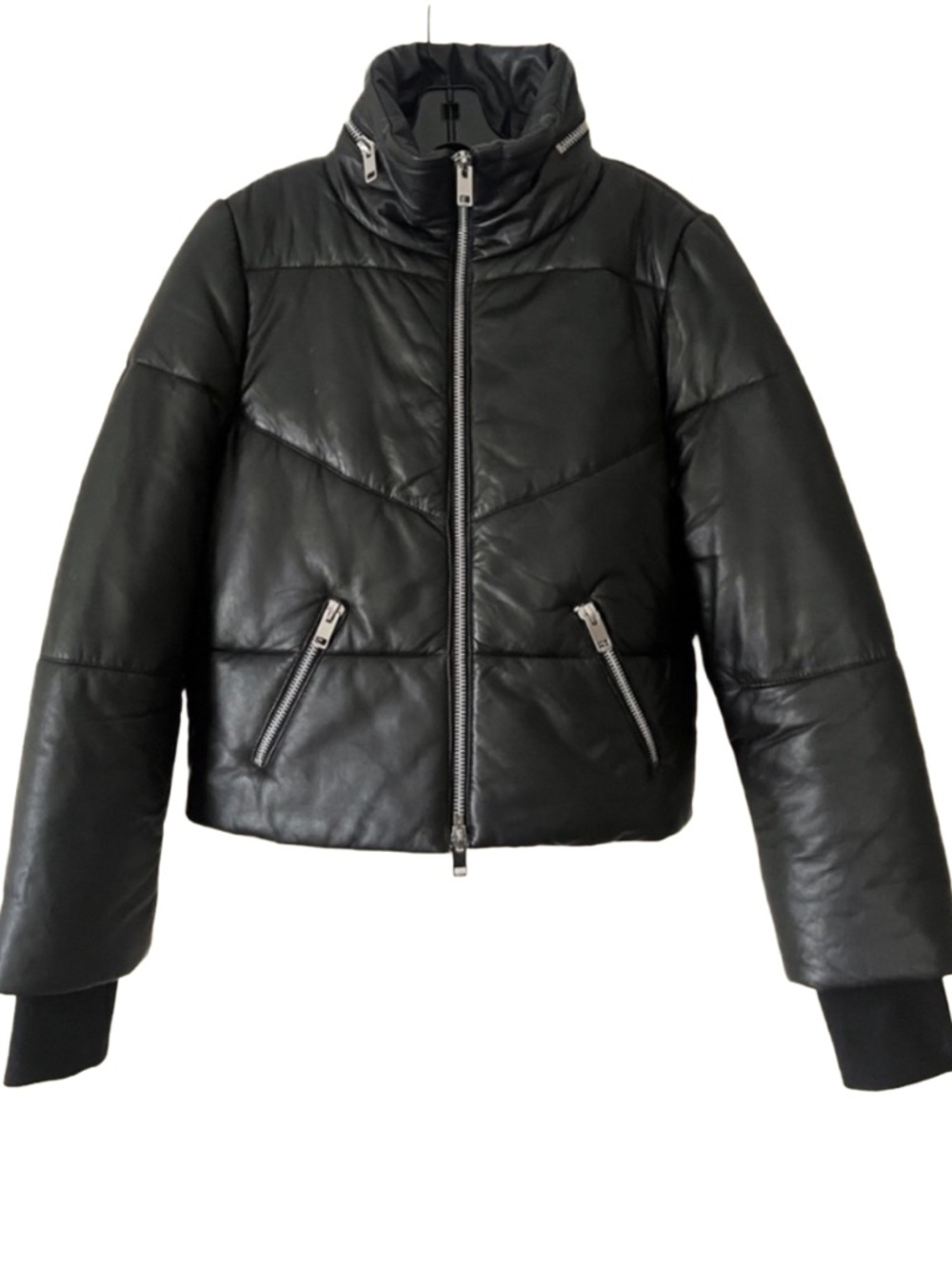 Walter Baker Edwina Lamb Leather Puffer Jacket Coat
